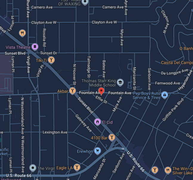 Map to 1215 Bates Ave